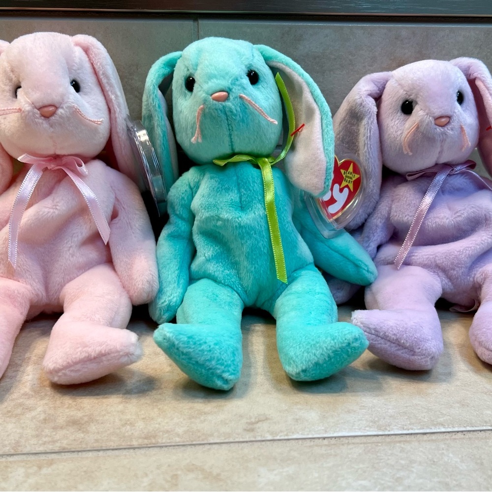 Vintage 1996 Beanie Baby Hoppity, Floppity and Hippity